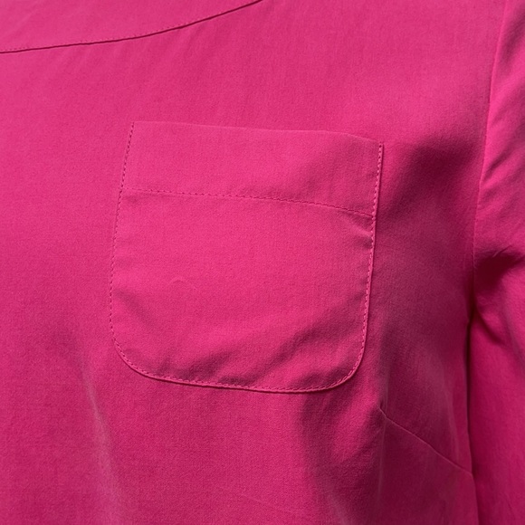 J. Crew NWT Pink 100% Silk Pocket blouse Size 2 - Picture 3 of 10